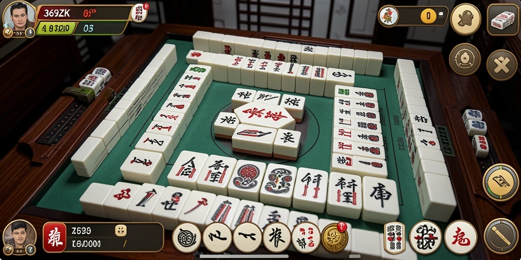 Tampilan gameplay Mahjong yang seru dalam 369ZK.