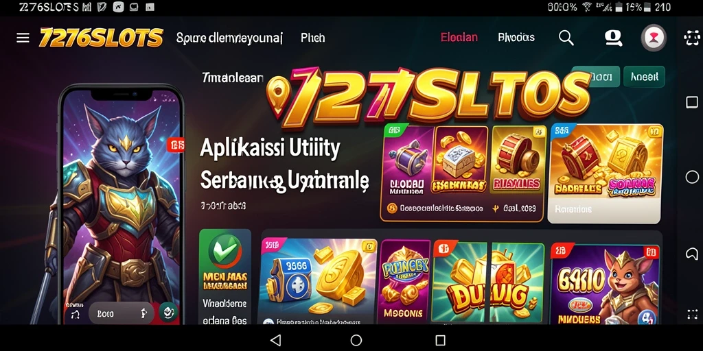 Tampilan utama 7276SLOTS dengan fitur Utility terintegrasi.
