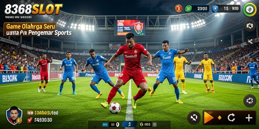 Tangkapan layar utama 8368SLOT menampilkan aksi seru dalam permainan olahraga.