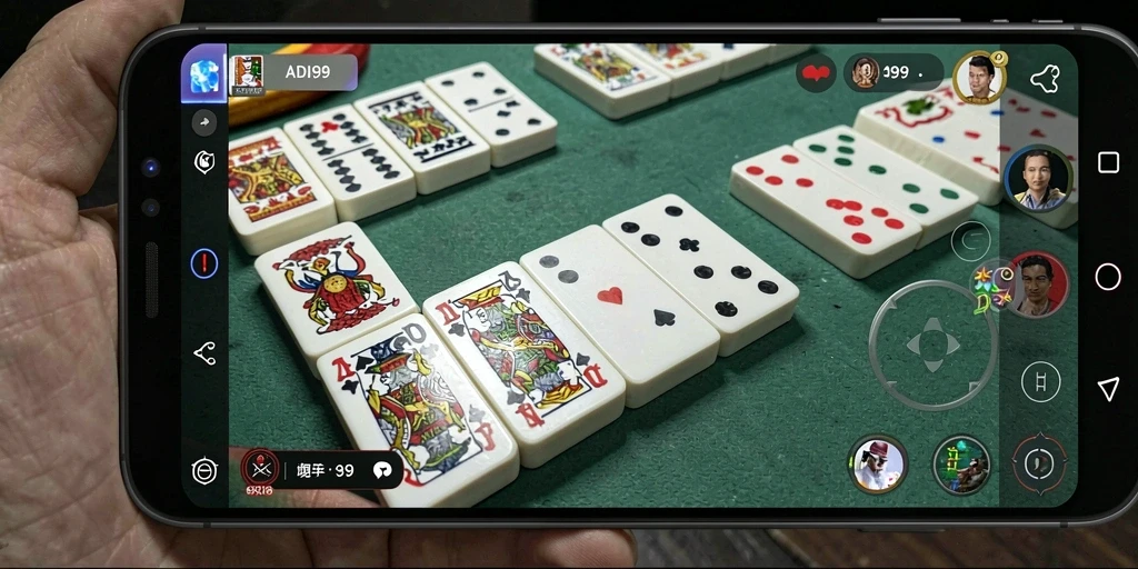 Tampilan gameplay ADI99 dalam permainan Domino yang seru.
