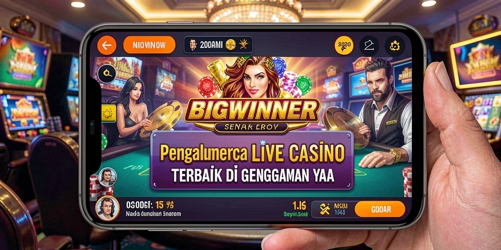 Tampilan gameplay Live Casino yang menarik di BIGWINNER.