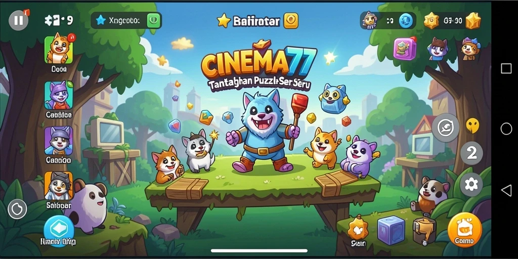 Tampilan gameplay CINEMA77 dengan berbagai teka-teki menarik.