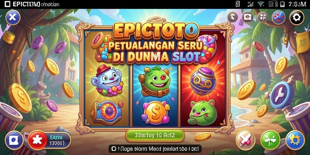 Tampilan gameplay menarik dan penuh warna dari EPICTOTO.