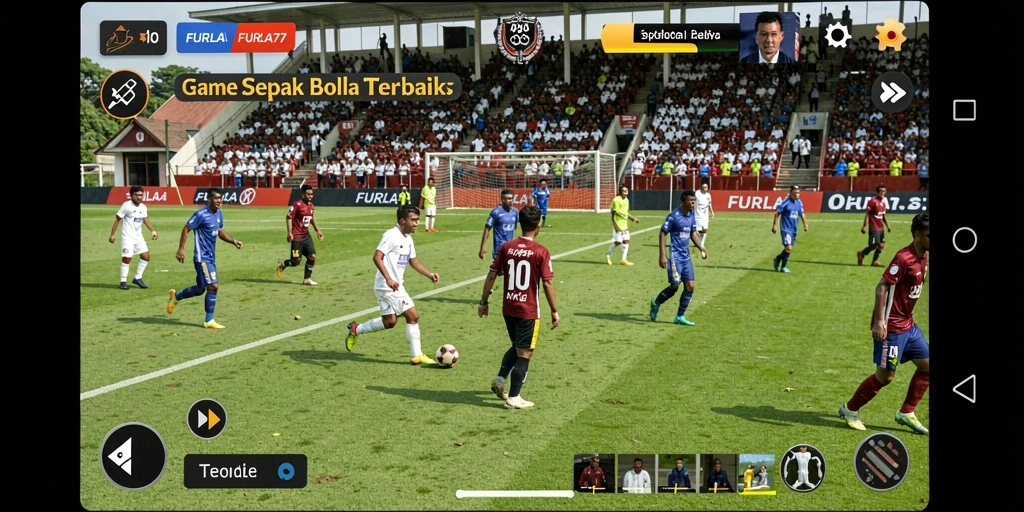 Tampilan gameplay FURLA77 yang menampilkan aksi sepak bola seru.