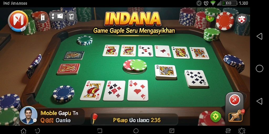 Tampilan gameplay Gaple yang menantang dan seru.