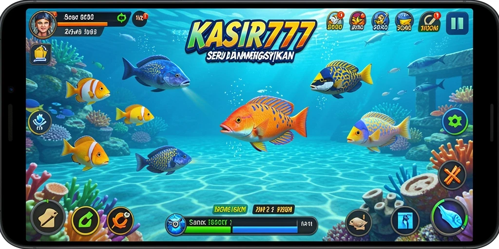 Tampilan menarik saat bermain KASIR777 dalam mode Tembak Ikan.