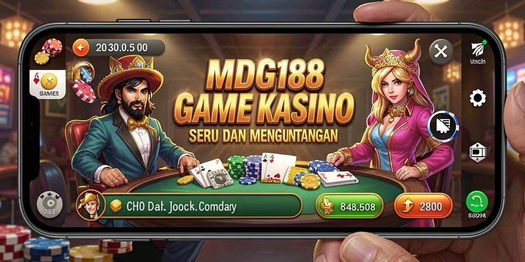 Tampilan gameplay MDG188 dengan grafis kasino yang menarik.