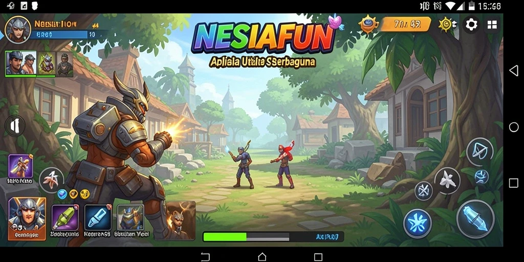 Tampilan antarmuka pengguna NESIAFUN yang sederhana dan efektif untuk kebutuhan utilitas.