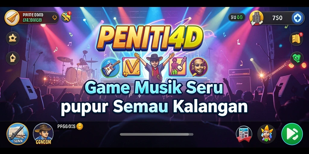 Screenshot gameplay PENITI4D menampilkan keseruan bermain musik.