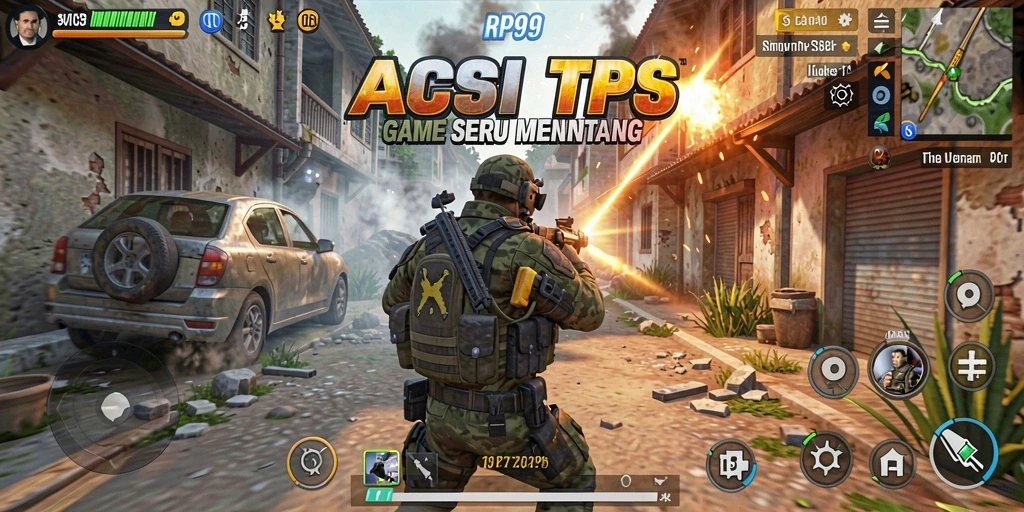 Screenshot gameplay RP99 yang menampilkan aksi seru di medan perang.