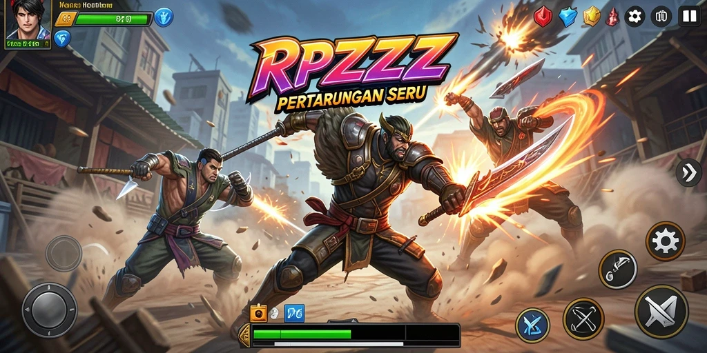 Tangkapan layar utama dari gameplay RPZZZ yang intens dan mendebarkan.