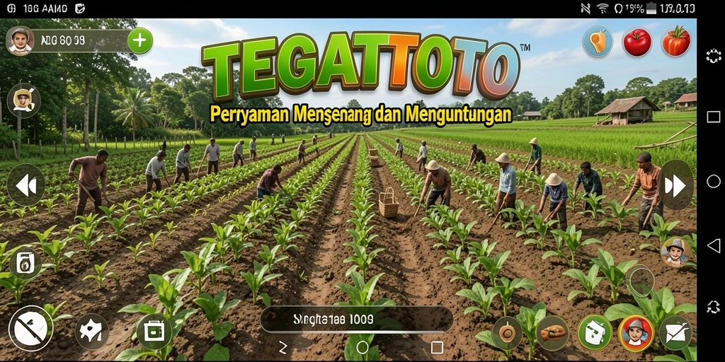 Screenshot gameplay TEGALTOTO yang menunjukkan keindahan ladang yang dikelola.