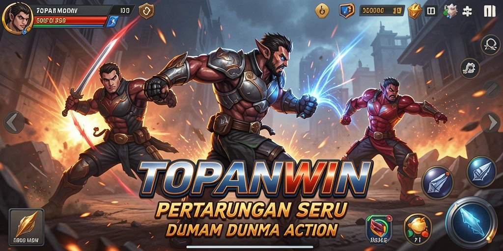Tangkapan layar utama dari gameplay action seru TOPANWIN yang mendebarkan.