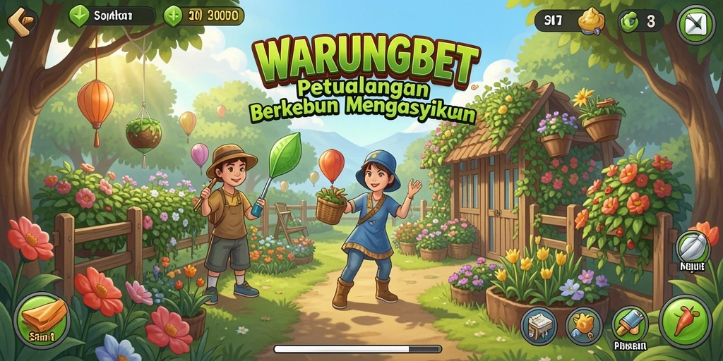 Gambaran gameplay berkebun yang menyenangkan dan interaktif.