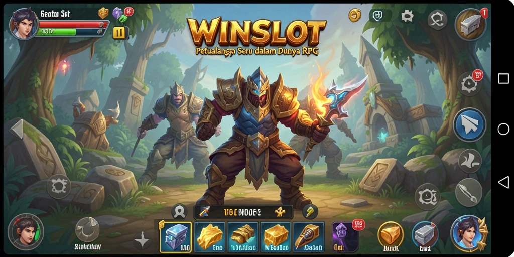 Screenshot gameplay WINSLOT menampilkan aksi seru dalam petualangan RPG.
