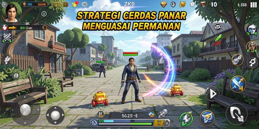 Tampilan gameplay ZK9 dengan strategi seru dan menantang.